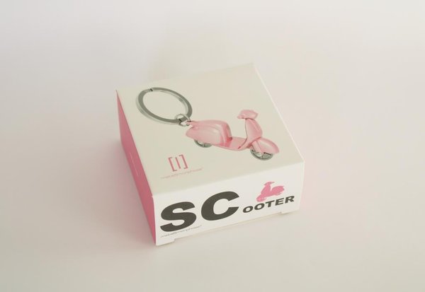 Schlüsselanhänger Scooter rosa